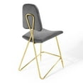 thumbnail image 4 of Ponder Performance Velvet Counter Stool Gray, 4 of 8