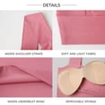 thumbnail image 4 of TFixol Mujer Sujetador deportivo Push-up A prueba de golpes Acolchado Crop Tops Empalme Tank-Top, 4 of 8