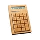 thumbnail image 2 of Calculadora solar Calculadora de escritorio de 12 dígitos Botones grandes de bambú de madera, fácil de usar para niños y adultos pequeño, 2 of 8