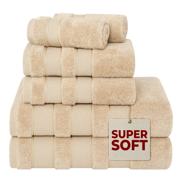 American Soft Linen Salem 6 Piece Bath Towel Set, 100 Turkish Combed