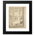 thumbnail image 2 of Cyprián Majerník 12x14 Black Modern Framed Museum Art Print Titled - Sketch for the Painting Lonely Horse (1936), 2 of 5
