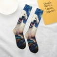 thumbnail image 6 of Bingfone Compression Socks for Women and Men Long Socks for Running Athletic Cycling Nurse-Vintage Starry Sky Puppy, 6 of 8