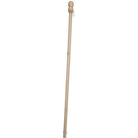 Valley Forge Flag 2-Piece 5-Foot Brushed Wood Flag Pole