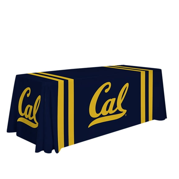 California Bears 6' College Sports Printed Table Throw - NCAA Licensed - Polyester Draped - School Tablecloth (Navy Blue, Gold)