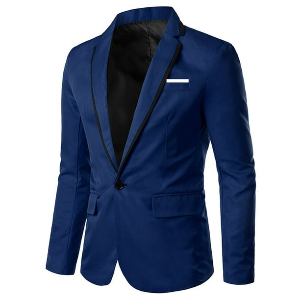 symoid Mens Blazer Coats & Jackets- Solid Casual Long-sleeved Slim ...