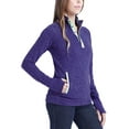 thumbnail image 2 of Avalanche Womens Loma Snap Neck Pullover Sweater (Aster Purple/Bay, Small), 2 of 3