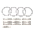 thumbnail image 2 of 4 Pieces RC Wheel Beadlocks Outer Ring 1/10 1.9 Inch Car Model Rim Replacing Upgraded Spare Replacement for TRX4 SCX10 90046 D90 Silver, 2 of 9