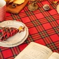 thumbnail image 3 of Lotechicw Red Buffalo Plaid Christmas Tablecloth – Rectangle Checkered Tartan, Stain-Resistant Washable, for Dining/Parties/Holiday Decor , 3 of 4