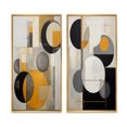 thumbnail image 2 of Designart "Retro Possibility Circular Energy IV" Modern Geometric Framed Wall Art Set Of 2 - Modern Yellow Frame Gallery Set For Office Decor, 2 of 6