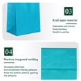 thumbnail image 5 of IN-JOOYAA Gift Bags Mini Small Kraft Paper Gift Bags with Handles 25 Pcs (Teal blue, 4.7 x 2.4 x 6 in), 5 of 5