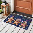 thumbnail image 4 of Entryway Rug 2'x3', Gingerbread Christmas Small Rug for Kitchen Bathroom Door Mat Indoor Entrance, Xmas Balls Branches Navy Blue Non-Slip Area Rugs Floor Mats Carpet Front Door Rugs, 4 of 8