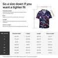 thumbnail image 5 of Balery Red White Blue Fireworks 1 Camisa Casual de Manga Corta con Botones para Hombre, Texturizada, Estilo Cubano, para Playa, Verano-XX-Large, 5 of 5