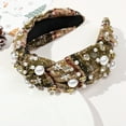 thumbnail image 2 of Festive Christmas Headband for Women Wide Turban Style Holiday Hair Accessory Decoration, 2 of 5