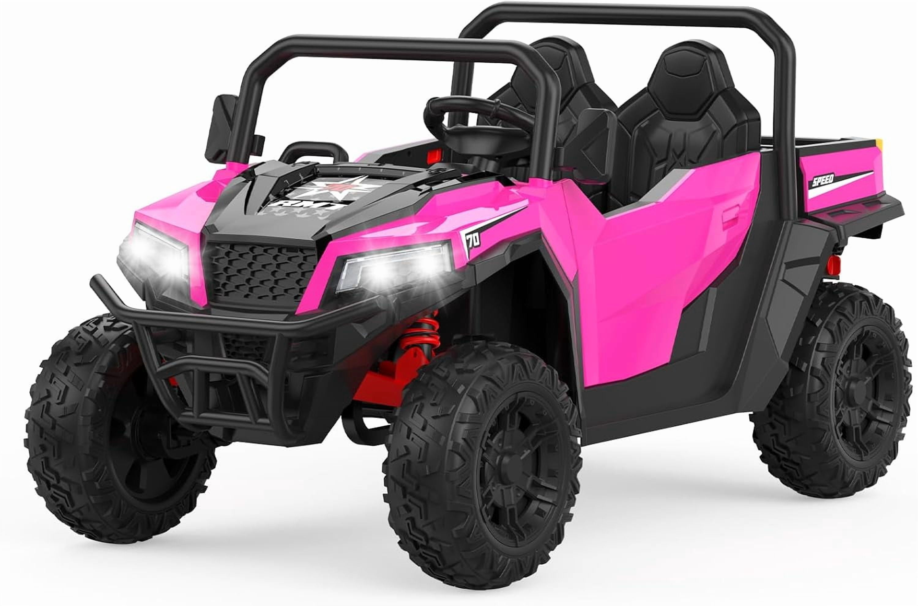 GOPLUS Tracteur Électrique Enfant 24 V avec Remorque & Pelle, Voiture Électrique Enfants avec Télécommande Klaxon, Musique, Port USB & Connexion sans Fil, Jouet avec pour Enfants 3+ Ans