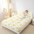 thumbnail image 3 of Erosebridal Yellow Bow-tie Girls Full Size Sheets, Stripes Lines Bed Sheets, 4-Piece, 3 of 5