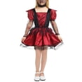 thumbnail image 1 of Lucakuins Disfraz de Halloween para niñas, Manga Corta, Tul, Patchwork, Vestido de Cosplay, Sombrero, Palo mágico, Bolsa de Regalo, Disfraz de Bruja, 6-11 años Lucakuins  moda, 1 of 4