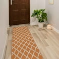 thumbnail image 4 of Ottomanson Non-Slip Hallway Runner Rug 2'2" x 6' Perfect for High Traffic Areas, Orange Trellis, 4 of 8