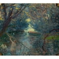 thumbnail image 3 of Gaston La Touche 22x20 Black Modern Framed Museum Art Print Titled - Pond, Bathers, Canoe, 3 of 5