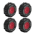 thumbnail image 3 of MERIGLARE 4 Pcs Pneus RC Échelle 1/16 Élégants pour Course Courte Rouge, 3 of 9