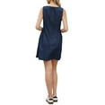 thumbnail image 3 of INSPIRE CHIC Sleeveless Denim Dress for Women's Casual Tank Boat Neck A-Line Mini Dress XS Dark Blue, 3 of 6