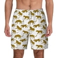 thumbnail image 3 of Uemuo Leopard Print Pattern Mens Swim Trunks Quick Dry Board Shorts with Mesh Lining, Stretch Beach Shorts Quick Dry No-Chafing Board Shorts-Medium, 3 of 9