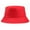 Red, variant on D-GROEE Portable Solid Color Bucket Hat Travel Summer Folding Beach Sun Hat Unisex