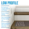thumbnail image 5 of Slip-Resistant, Non-Adhesive, Durable, Stain-Resistant, Washable 8.5x26 in. Stair Treads to Enhance Safety, Protect Stairs, and Reduce Noise. Gray Contemporary Greek Key Design, Set of 13, 5 of 7