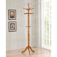 thumbnail image 2 of Achelle 11 Hook Freestanding Coat Rack Hanger Golden Brown, 2 of 4