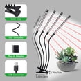 thumbnail image 3 of Grow Lights for Indoor Plants,168 LEDs Clip Plant Lights, Full Spectrum LED Plant Growing Lamps with Flexible Gooseneck, 3/9/12H Timer, 3 Spectral Modes, 10 Dimmable Levels, 4 Head, 3 of 6
