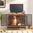 Monasem Wooden Dog Crate Furniture with Removable Tray,Heavy Duty Dog