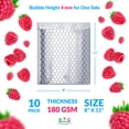 thumbnail image 3 of 10 Pack Silver Cool Shield Bubble Mailers 8" x 11" Thermal Shipping Bags /w Peel and Seal, 3 of 9