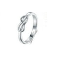 thumbnail image 2 of BORUO 925 Sterling Silver Ring, High Polish Infinity Symbol Tarnish Resistant Comfort Fit Wedding Band Ring Size - 9.5, 2 of 2