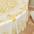 thumbnail image 4 of Tchckioa Yellow Tablecloth for Kitchen Dinner Decor,70 Inch Round Oil-resistant Table Cloth Cover, 4 of 6