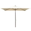 Canopy Rectangular Market Umbrella, Straw