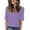 Light Purple, variant on Dezsed Womens Tops Summer 2025 Casual Shirts Fashion Loose Cute T Shirt 1/2 Sleeve Tops Solid Basic Blouses Green XL