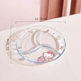 thumbnail image 6 of Sanrio Kawaii Hello Kitty Glass Plate Cinnamoroll My Melody Anime Home Fruit Snack Side Dish Multifunctional Compartmented Plate, 6 of 13