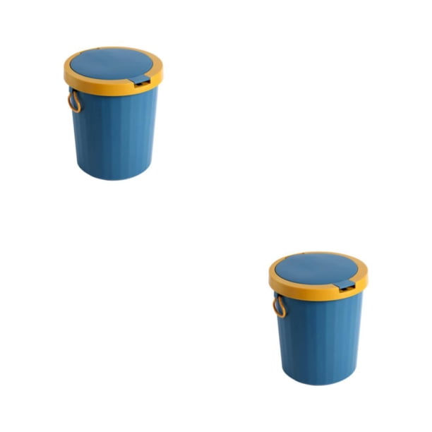Toystoory PP Revoluciona tu rutina de limpieza con nuestros botes de basura con tapa: suministros de limpieza de diseño duradero y fácil de azul trompeta 2piezas