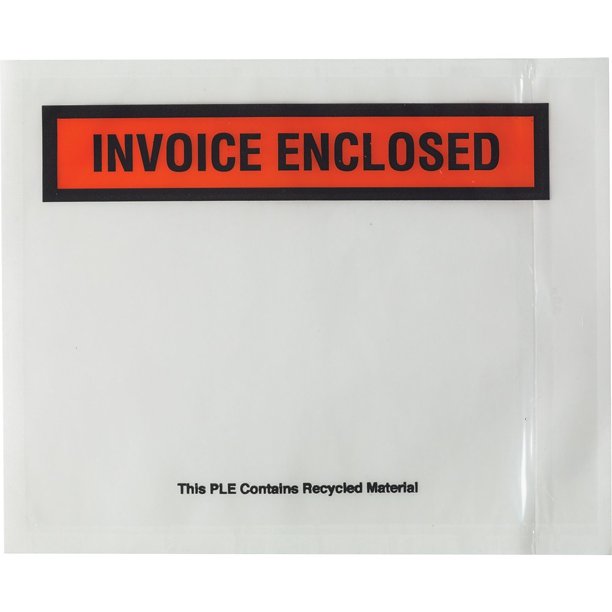 Staples BackLoading PKing List EnvelopesInvoice Enclosed 4 1/2x5 1/2