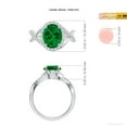 thumbnail image 5 of ANGARA Oval Lab Grown 2.25 Ct Emerald Criss Cross Shank Engagement Ring for Women in 14K White Gold (Size-10x8mm) | May Birthstone, Anniversary, Jewelry Gift for Women | Lab-Grown Emerald Ring, 5 of 8