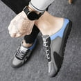 thumbnail image 3 of Men's Slip On Sneakers Casual Lace Up Backless Sports Shoes Low Top Fashionable Walking Dress Slide Shoes, 3 of 6