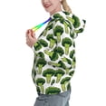 thumbnail image 2 of Lsque Cute Broccoli Pattern Casual Women's Hoodie,Hooded Sweatshirt with Kangaroo Pocket,Pullover Hoodie with Eye-catching Drawstrings-X-Large, 2 of 7