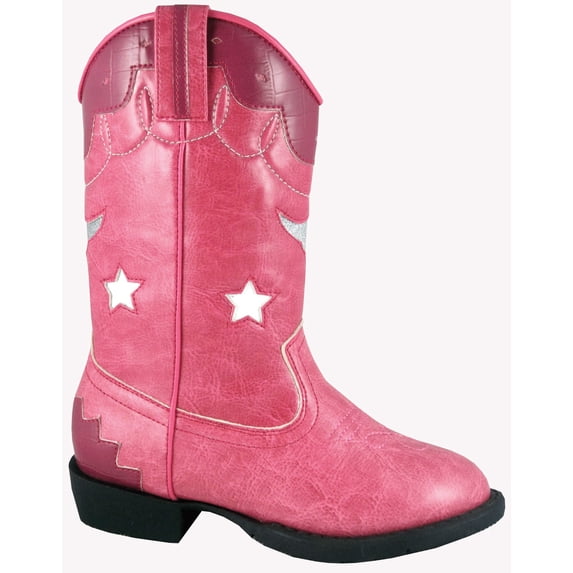 Smoky Mountain Girl's Austin Stars Light Up Pink Western Boots 1167