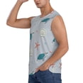 thumbnail image 3 of Goofa Turtles And Shells Printed Men's Sleeveless T-Shirt - Athletic Gym Workout Tank Top for Men - Moisture-Wicking, UPF 30+ Quick-Dry Muscle Tee-XX-Large, 3 of 8