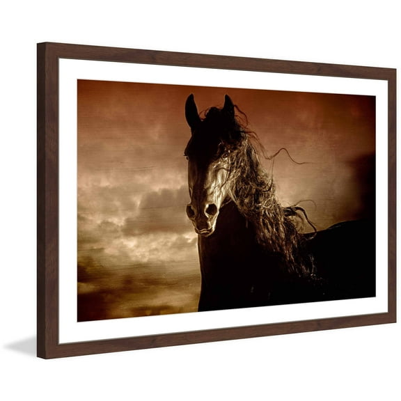 "Friesian Fire" Framed Painting Print