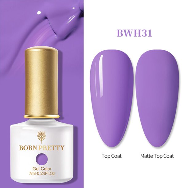 BORN PRETTY Nail Gel Polish Nude Color Nail Gel Nail Polish Glitter Sequins Soak Off UV Gel Nail Varnish Nail Art Design Gong Bohan LED