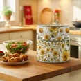 thumbnail image 5 of Watercolor Sunflowers Pressure Cooker Cover Yellow Green Leaf Vintage Country Dust Cover for Kitchen Appliances with Top Handle & Storage Pockets, Fits 6 Quart Instant Pot, Air Fryer, Crock Pot, 5 of 9