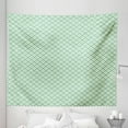 thumbnail image 1 of Retro Tapestry, Checked Pattern with Thick and Thin Lines Symmetrical Geometric Monochrome Print, Fabric Wall Hanging Decor for Bedroom Living Room Dorm, 5 Sizes, Green and Cream, by Ambesonne, 1 of 1