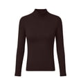 thumbnail image 4 of Perfectbot Women's Long Sleeve Tee Turtleneck Ribbed Knit Stretchable Top Fitted Basic Layering Shirt, 4 of 6