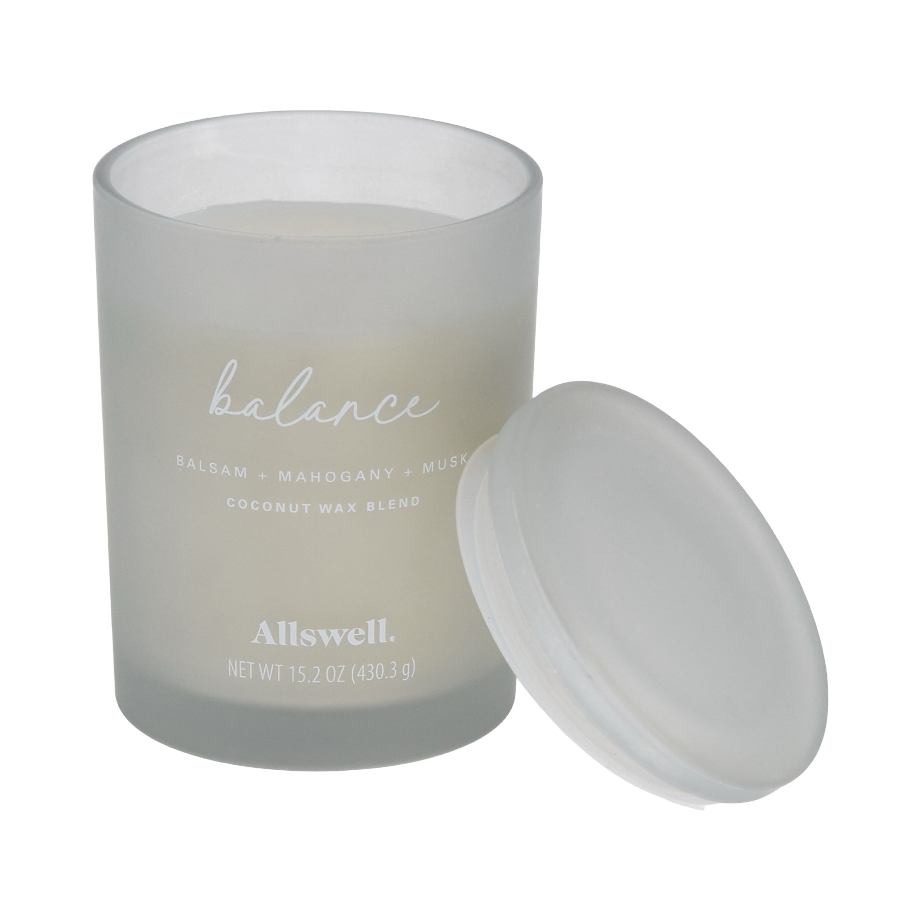 (2 pack) Allswell Balance (Balsam + Mahogany + Musk) Scented 2-Wick Spa Jar Candle 15oz.