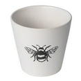thumbnail image 4 of Mainstays 5.9”D x 5.51”H Round Ceramic Bumblebee Planter, White, 4 of 9